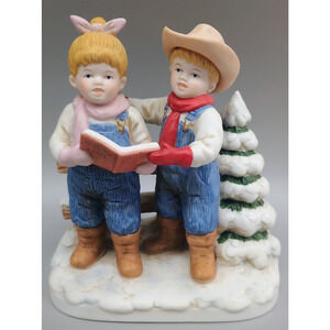 Vintage Homco Home Interiors Denim Days “Let’s Go Caroling # 15341-98 Figurine